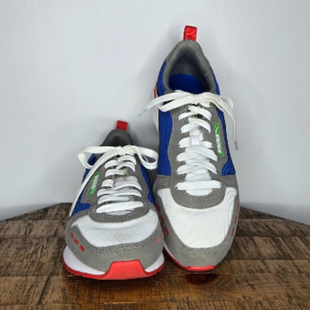 PUMA SoftFoam+ Sneakers | Gray, Blue & Red | Men's Size 8.5 – Great Condition